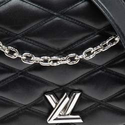 Pre Owned Louis Vuitton Black Quilted Leather GO-14 Malletage Flap Bag