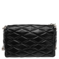 Pre Owned Louis Vuitton Black Quilted Leather GO-14 Malletage Flap Bag