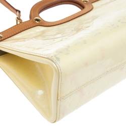 Pre Owned Louis Vuitton Perle Monogram Vernis Roxbury Drive Bag