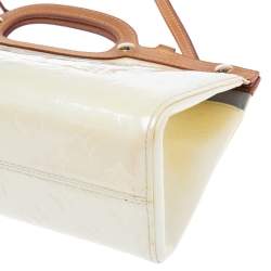 Pre Owned Louis Vuitton Perle Monogram Vernis Roxbury Drive Bag