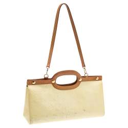Pre Owned Louis Vuitton Perle Monogram Vernis Roxbury Drive Bag