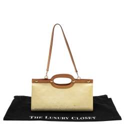 Pre Owned Louis Vuitton Perle Monogram Vernis Roxbury Drive Bag