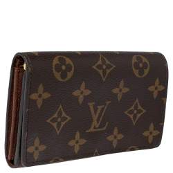 Pre Owned Louis Vuitton Monogram Canvas Flap Wallet
