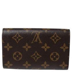 Pre Owned Louis Vuitton Monogram Canvas Flap Wallet