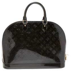 Pre Owned Louis Vuitton Terre D’Ombre Monogram Vernis Alma GM Bag