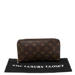 Pre Owned محفظة لوي فيتون سحاب كانفاس مقوي مونوغرامي
