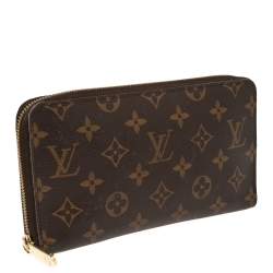 Pre Owned محفظة لوي فيتون سحاب كانفاس مقوي مونوغرامي
