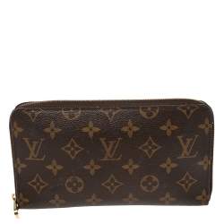Louis Vuitton Zippy Wallet Silver in Coated Canvas/Leather with
