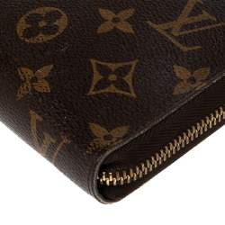 Pre Owned محفظة لوي فيتون سحاب كانفاس مقوي مونوغرامي