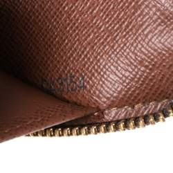 Pre Owned محفظة لوي فيتون سحاب كانفاس مقوي مونوغرامي