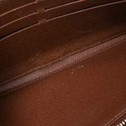 Pre Owned محفظة لوي فيتون سحاب كانفاس مقوي مونوغرامي