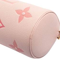 Pre Owned Louis Vuitton Pink Monogram Empreinte Leather Papillon BB Carryall Bag