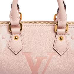 Pre Owned Louis Vuitton Pink Monogram Empreinte Leather Papillon BB Carryall Bag