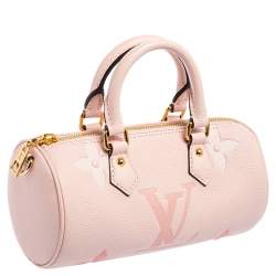 Pre Owned Louis Vuitton Pink Monogram Empreinte Leather Papillon BB Carryall Bag