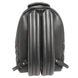 Pre Owned حقيبة ظهر لوي فيتون بالم سبرينغز جلد زهور ماليتاغ أسود متوسطة