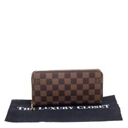 Louis Vuitton Damier Ebene Canvas Zippy Wallet
