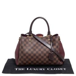 مملوكة مسبقًا Louis Vuitton Bordeaux Damier Ebene Canvas Brittany BB Bag