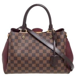 مملوكة مسبقًا Louis Vuitton Bordeaux Damier Ebene Canvas Brittany BB Bag