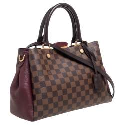مملوكة مسبقًا Louis Vuitton Bordeaux Damier Ebene Canvas Brittany BB Bag