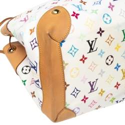مملوكة مسبقًا Louis Vuitton White Multicolor Monogram Canvas Ursula Bag