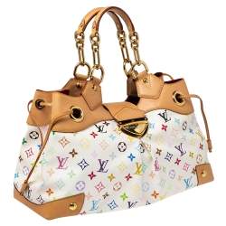 مملوكة مسبقًا Louis Vuitton White Multicolor Monogram Canvas Ursula Bag