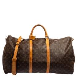 Louis Vuitton Brown Monogram Canvas Keepall Bandouliere 60 Duffel Bag