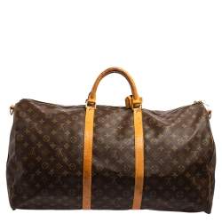 Louis Vuitton Brown Monogram Canvas Keepall Bandouliere 60 Duffel Bag