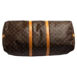 Louis Vuitton Brown Monogram Canvas Keepall Bandouliere 60 Duffel Bag