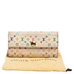 Louis Vuitton White Monogram Multicolore Canvas Sarah Wallet