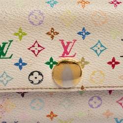 Louis Vuitton White Monogram Multicolore Canvas Sarah Wallet