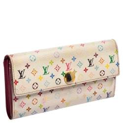 Louis Vuitton White Monogram Multicolore Canvas Sarah Wallet