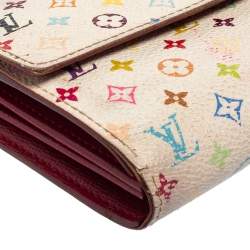 Louis Vuitton White Monogram Multicolore Canvas Sarah Wallet