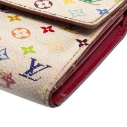 Louis Vuitton White Monogram Multicolore Canvas Sarah Wallet
