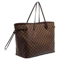 Louis Vuitton Damier Ebene Canvas And Leather Neverfull GM Bag