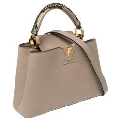 مملوكة مسبقًا Louis Vuitton Galet Taurillon Leather And Python Capucines BB Bag