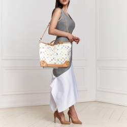 Louis Vuitton White Monogram Multicolore Sharleen GM Bag - Yoogi's Closet
