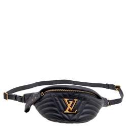 Pre Owned Louis Vuitton Black Leather New Wave Bumbag