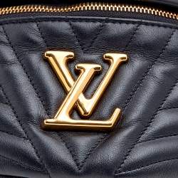 Pre Owned Louis Vuitton Black Leather New Wave Bumbag