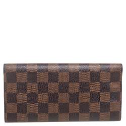 Pre Owned Louis Vuitton Damier Ebene Canvas Josephine Wallet 