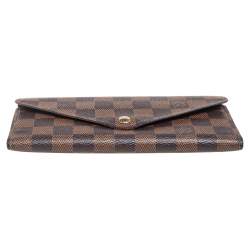 Pre Owned Louis Vuitton Damier Ebene Canvas Josephine Wallet 