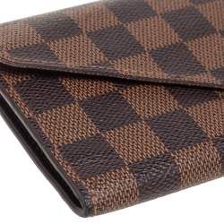 Pre Owned Louis Vuitton Damier Ebene Canvas Josephine Wallet 