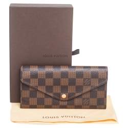 Pre Owned Louis Vuitton Damier Ebene Canvas Josephine Wallet 