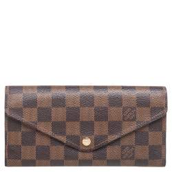 Pre Owned Louis Vuitton Damier Ebene Canvas Josephine Wallet 