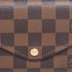 Pre Owned Louis Vuitton Damier Ebene Canvas Josephine Wallet 