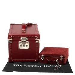 Louis Vuitton Red Epi Leather Boite Flacons Beauty Case