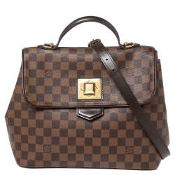 Pre Owned حقيبة لوي فيتون بيرغامو كانفاس دامييه إيبين متوسطة