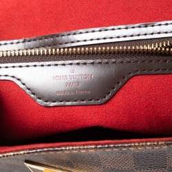 Pre Owned حقيبة لوي فيتون بيرغامو كانفاس دامييه إيبين متوسطة