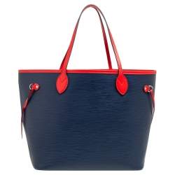 Louis Vuitton Indigo Coquelicot Epi Leather Neverfull MM Bag