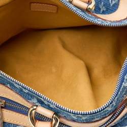 مملوكة مسبقًا حقيبة لوي فيتون نويه سبيدي دينم أزرق مونوغرامي