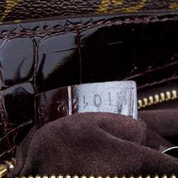 Pre Owned حقيبة لوي فيتون مونوغراميسيم جلد تمساح وجلد ثعبان وقماش مونوغرامي بني